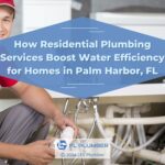 Featured: Plumber repairing jetted bathtub- How Residential Plumbing Services Boost Water Efficiency for Homes in Palm Harbor, FL.