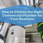 Commercial plumber working on complex network of insulated pipes- How to Choose the Right Commercial Plumber for Your Business.