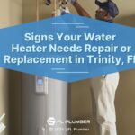 Plumber installing a water heater- Signs Your Water Heater Needs Repair or Replacement in Trinity, FL.