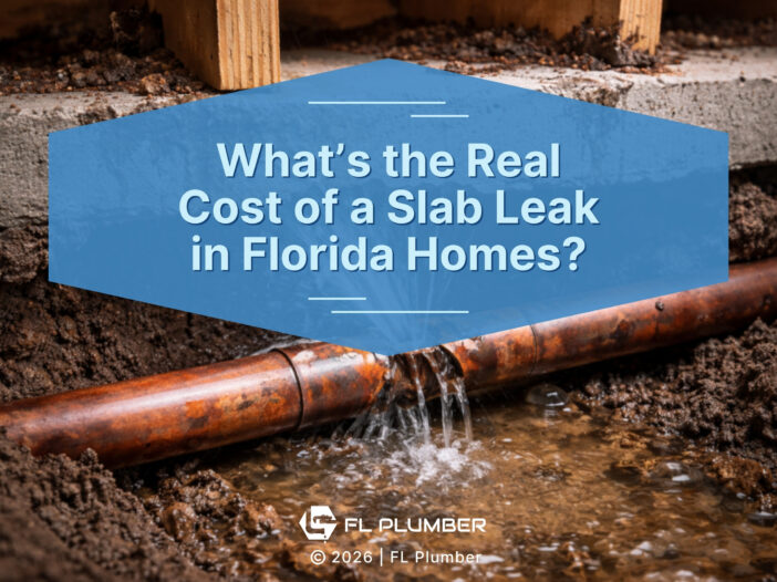 Damaged underground pipe beneath concrete slab leaking. Article title.